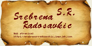 Srebrena Radosavkić vizit kartica